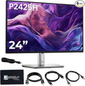 Dell P2425H Computer Monitor Screen 24 16:9 IPS Display with Stand - 1 Year Warranty 100Hz Full HD 1920 x 1080 with Power Cable Anyhdd DisplayPort HDMI USB 3.0 Upstream Cable &amp Cloth - New