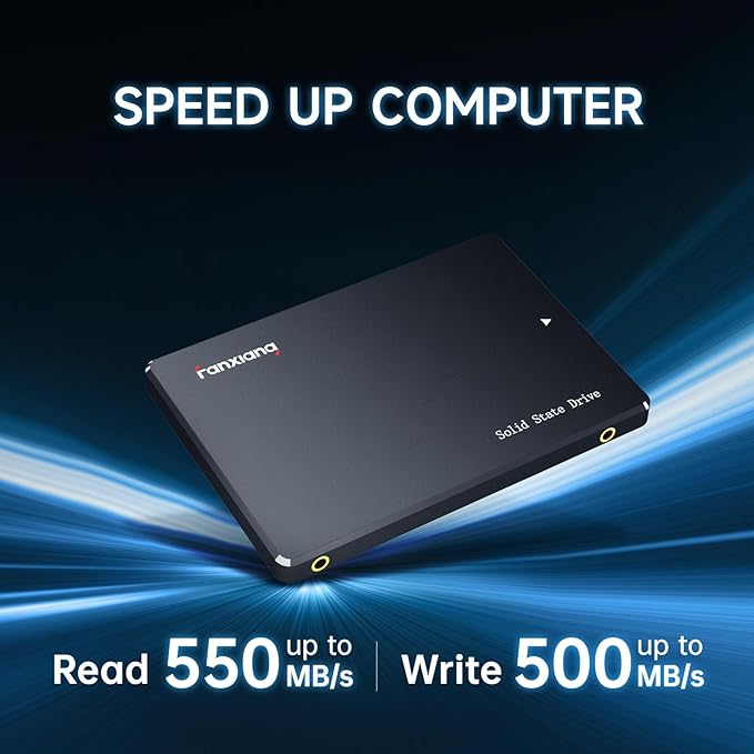 fanxiang S101 512GB SSD SATA III 6Gb/s 2.5 Internal Solid State Drive Read Speed up to 550MB/sec Compatible with Laptop and PC Desktops(Black)