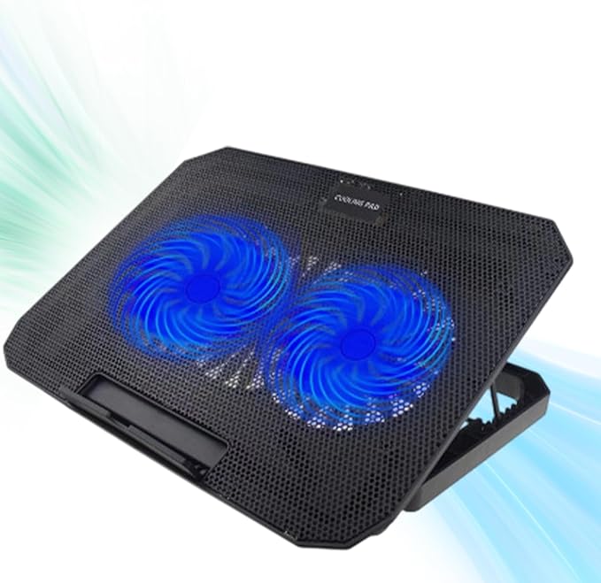 Laptop Cooling Pad - Adjustable Stand with Fan for 15.6 Notebooks Computer Cooling Fan | Laptop Ventilation Fan Stable Computer Cooler Silent Cooling Stand to Prevent Overheating