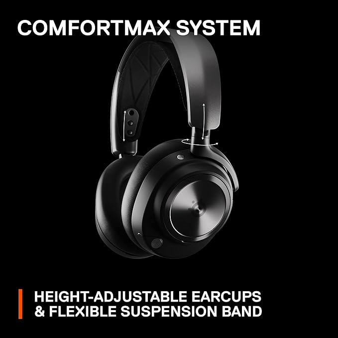 SteelSeries Arctis Nova Pro Wireless Xbox Multi-System Gaming Headset - Premium Hi-Fi Drivers - Active Noise Cancellation Infinity Power System - Stealth Mic - Xbox PC PS5 PS4 Switch Mobile