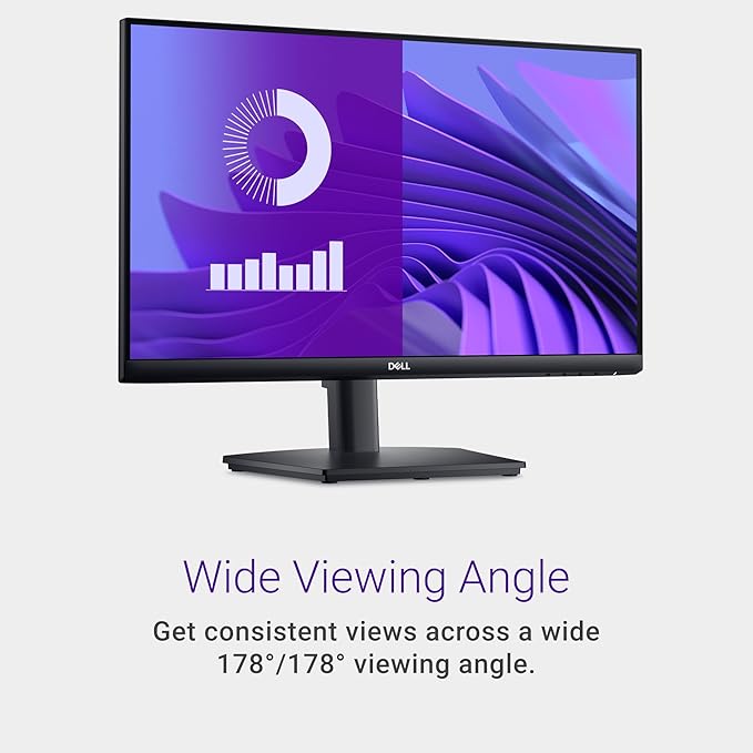 Dell E2425HS Monitor - 23.8-inch Full HD (1920x1080) 75Hz 8Ms Display Speaker 2 x 1W HDMI/DisplayPort Connectivity Height/Swivel/Tilt Adjustability - Black