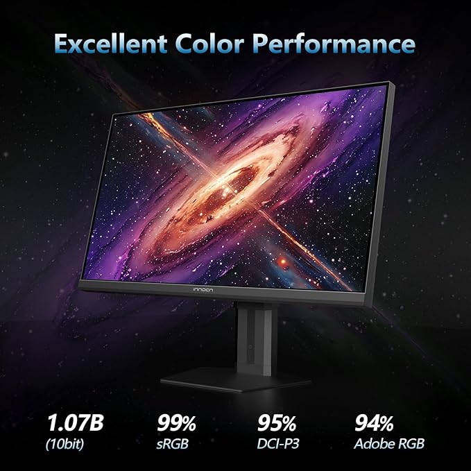 INNOCN 27 Gaming Monitor 2K QHD 2560 x 1440P 240Hz 320Hz 1ms IPS PC Computer Display HDMI 2.1 DP 1.4 HDR 400 Eyes Care Height/Pivot Adjustable VESA Mountable 27G2T