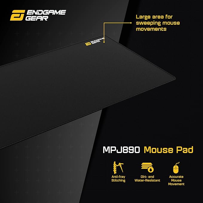 ENDGAME GEAR MPJ 890 Desk-Mat Gaming Mouse Pad Nonslip Desk Pad Size 35 x 17.7 Black