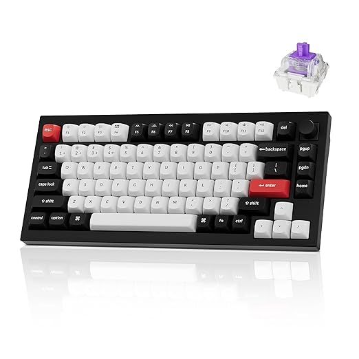 Keychron Q1 HE Wireless Custom Keyboard Rapid Trigger QMK Launcher 2.4 GHz Bluetooth 5.2 with Gateron Double-Rail Magnetic Switch RGB Compatible with Mac Windows Linux (Hot-swappable)
