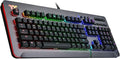 Thermaltake Level 20 RGB Titanium Aluminum Gaming Keyboard Cherry MX Blue Switches 16.8M Color RGB 32 Color Zone Options Alexa Voice Control &amp Razer Chroma Sync Compatible KB-LVT-BLSRUS-01