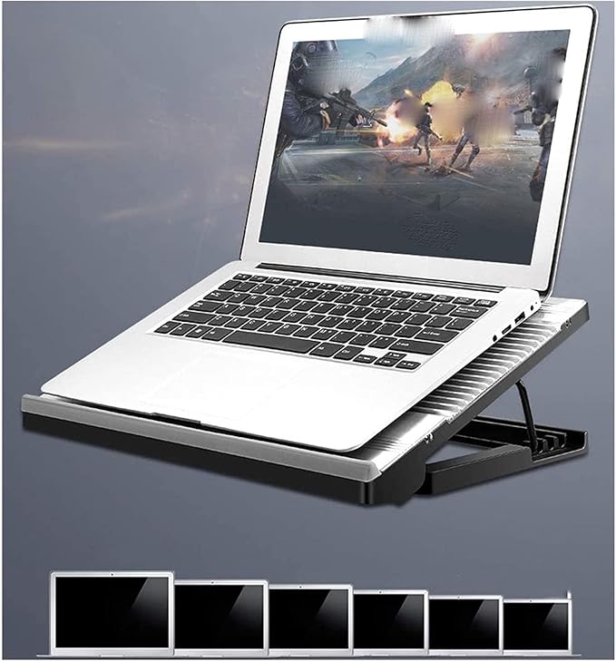 Laptop Cooling Pad 2 Fans Up to 17.3 Inch Heavy Notebook Cooler Blue LED Lights 2 USB Ports (Color : A) (B)