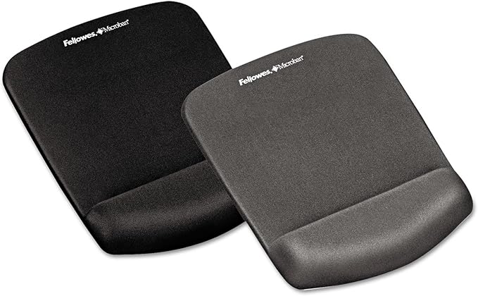 Fellowes 9252201 PlushTouch Mouse Pad Wrist Rest Graphite Color