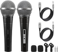 LyricLoom 2 Pack Wired Microphone for Karaoke Singing Vocal Dynamic Mics with Switch16.4ft Cable with 3.5mm Adapter Metal Handheld Corded Microphone for Speaker Karaoke Machine Amplifier