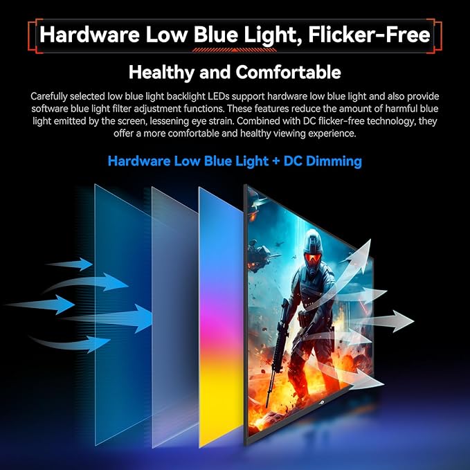 TITAN ARMY 24.5 Inch 240Hz 1440p Gaming MonitorQHD 2560 x 1440p Fast IPS 1ms GTGAdaptive Sync126% sRGBHDR10Low Blue Light VESA 100x100HDMI 2.0 DisplayPort 1.4 Vertical Gaming Monitor P2510S