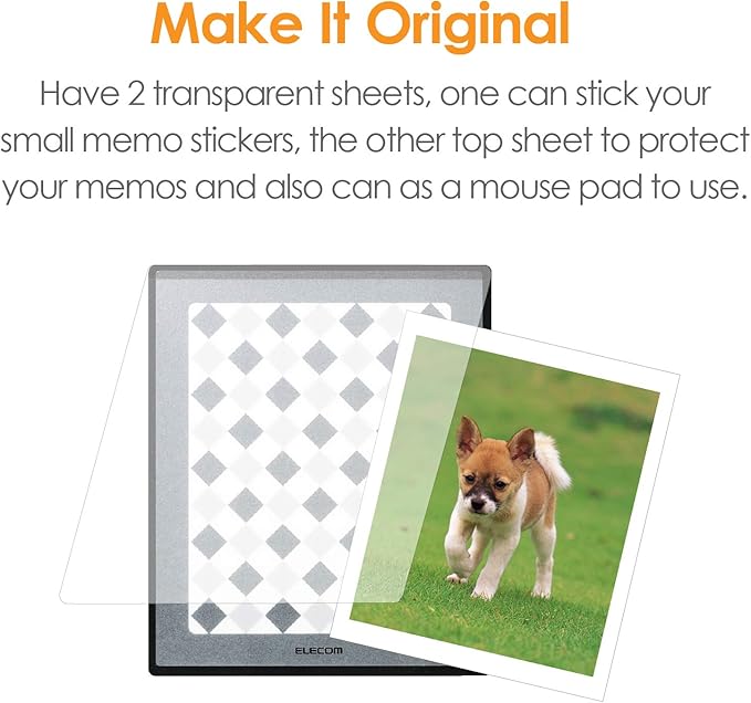 ELECOM Custom Photo Insert Mouse Pad Mat/Clipboard Folder/Message Pad/Picture/File Board/for Office/Black MP-117A
