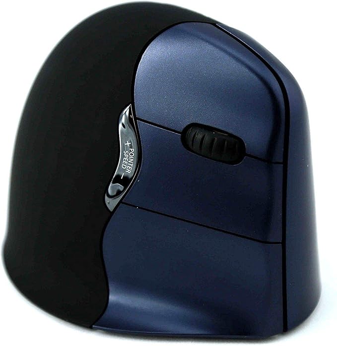 Jestik Evoluent Mouse VM4RW - VerticalMouse 4 Right Hand Ergonomic Design Evoluent Vertical Mouse with Wireless Connection for Comfort and Precision Plus Microfiber Cloth (Regular Size)