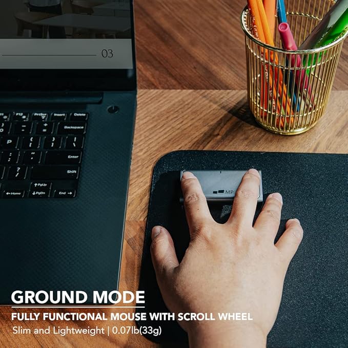 MP Bluetooth Wireless Mini Mouse 2-in-1 Portable Grey