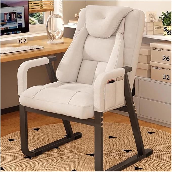 Computer Chair Computer Recliner Office Chair Mobile Rolling Dining Chair Vanity Gaming Chaise De Bureau Theater Furniture(A+Footstool)