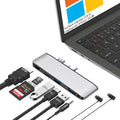 Surface Laptop 6/5/4/3 Hub Docking Station USB-C Hub with 4K@30Hz HDMI 2xUSB 3.0 USB-C SD/TF Card Slot 3.5mm Audio for Surface Laptop 6/5/4/3/Laptop Go 3/Go2/Go