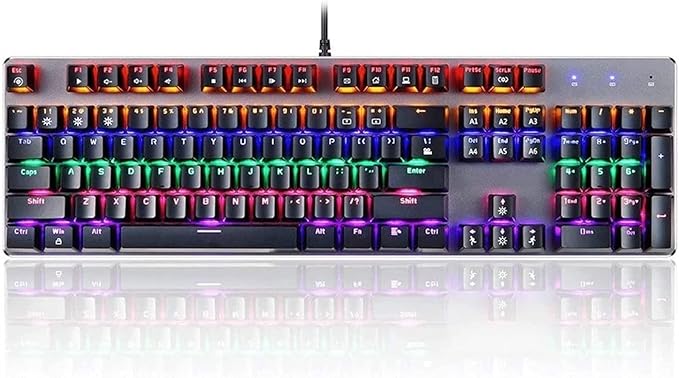 RGB Compact Gaming Keyboard USB Wired 104 Keys Gaming Keyboard LED Backlit Gaming Keyboard for PC Gamer Computer Laptop