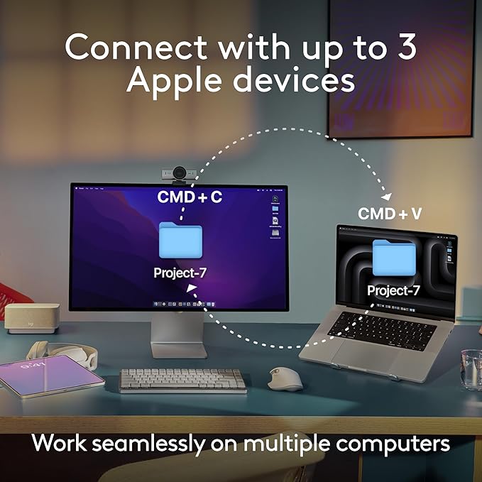 Logitech MX Anywhere 3S for Mac Compact Wireless Bluetooth Mouse 8K DPI Any-Surface Tracking Quiet Clicks USB C Wireless Mouse for MacBook Pro MacBook Air iMac iPad - Space Grey