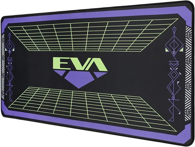 Neon Genesis Evangelion Inspired Mouse Pad - 35.4x15.7 Large Desk Mat Grid Design for Anime Fans &amp Gamers