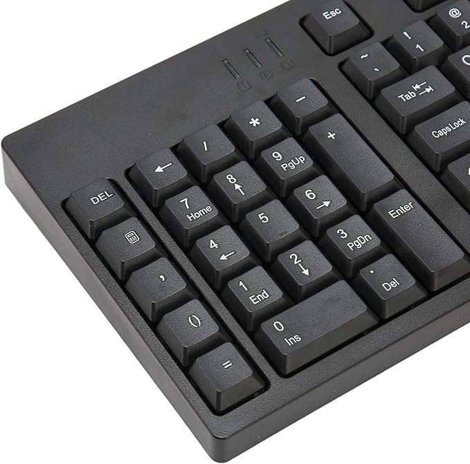 Acogedor USB Wired Left Handed Keyboard with 2 USB Hub 109 Keys Ergonomic Keyboard with Left Hand Number Pad for Home Office