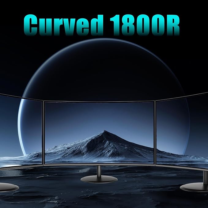 Viewedge 27 inch Curved Gaming Monitor 180Hz 1ms FHD 1920x1080P Computer Monitor1800R VA Screen 120% sRGB with FreeSync Low Motion Blur HDMI &amp DP Built-in Speakers