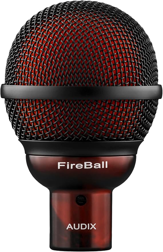 AUDIX Fireball Dynamic Harmonica Microphone and Harp Mic - Black/Red
