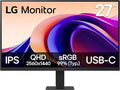 LG 27U631A-B 27-inch QHD (2560 x 1440) IPS Computer Monitor 100Hz 5ms HDR10 Reader Mode Flicker Safe HDMI USB Type-C 15W PD Black