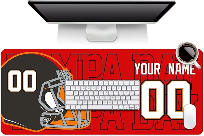 ANTKING Tampa Mouse Pad for Men Women Youth Gifts Custom Name and Number Desk Pad