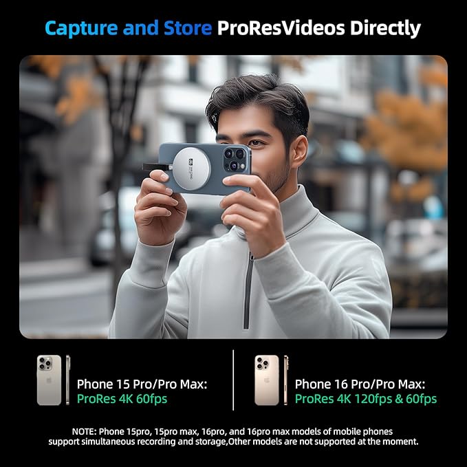 SAN ZANG MASTER Magnetic Portable Solid State Drives: Ultra-Thin Portable Design for Secure Grip Easy Connectivity and Reliable Performance (2 TB)