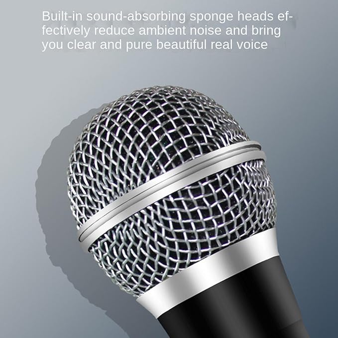 4X Handheld Professional Wired Dynamic Microphone Clear Voice Mic for Karaoke Vocal Music Performance