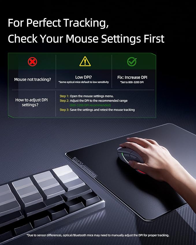 llano MP001 Tempered Glass Gaming Mousepad for FPS Gamers 13.8x11.8 Mouse Mat Ultra-Smooth 0.85μm Micro-Etched Surface 3mm Thick Non-Slip Base Compatible with Viper/G502 Large 350mm *300mm