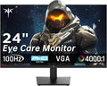 KTC 24 Inch FHD 1080P 100Hz Computer Monitor VA Panel FreeSync PC Gaming Monitor HDMI VGA Ports HDR 4000：1 Contrast LowBlue Mode Ergonomic Tilt Eye Care for Home Office