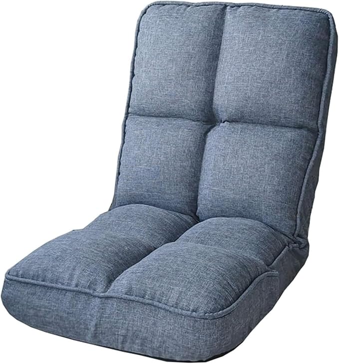 ELEFOCUS Folding Sofa Chair Folding Floor Chair Foldable Computer Chair Easy to Remove and Wash for Bedroom Living Room(Huise)