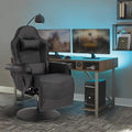 Gaming Chairs for Adults Reclining Gaming Chair with Footrest Massage Video Gaming Recliner Chair w/Adjustable Height Swivel Game Chair with Lumbar Support Side Pouch