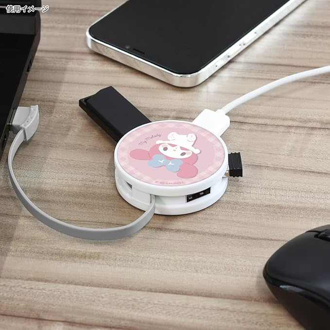 Gourmandise Sanrio Characters Round USB Hub My Melody SANG-246MM