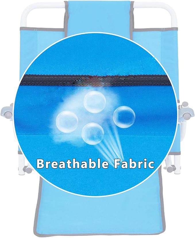 Adjustable Padded Multi-Function Comfy Backrest Foldable Breathable Fabric Adjustable Sit-Up Bed Backrest Support for Beach Travel Lounge CampingBlue for Bed