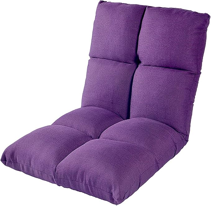 NaKeah Folding Floor Chair 6-Position Cushioned Adjustable Floor Lazy Sofa Chair for Adults Ideal for Reading Gaming MeditatingA