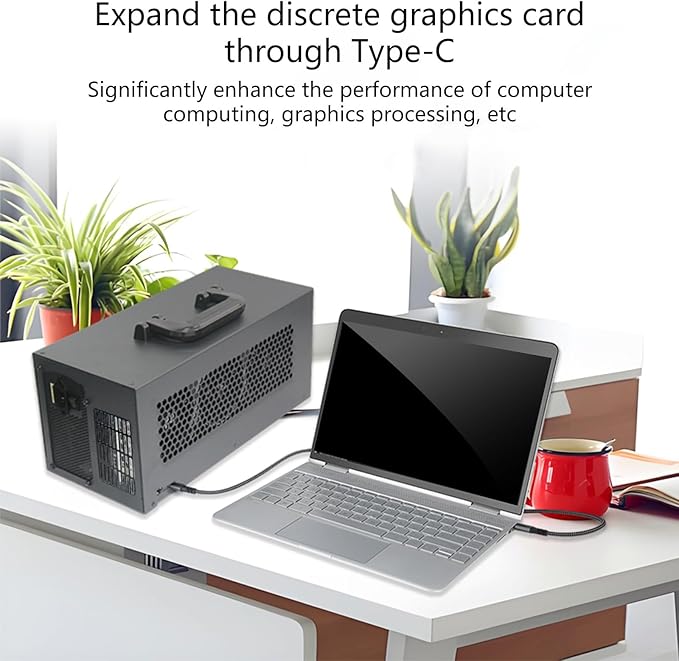 PCIe External Graphics Expansion Dock 4 Ready 40Gbps Charging Metal Housing for Laptops Gaming Rendering Workstations Charging Dock