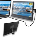 15.6Inch Laptop Monitor Exteder Portable Monitor for Laptops 1080P FHD USB C Laptop Screen Extender with Brightness Adjustment Dial Lap Second Screen Travel Monitor for Mac PC Phone