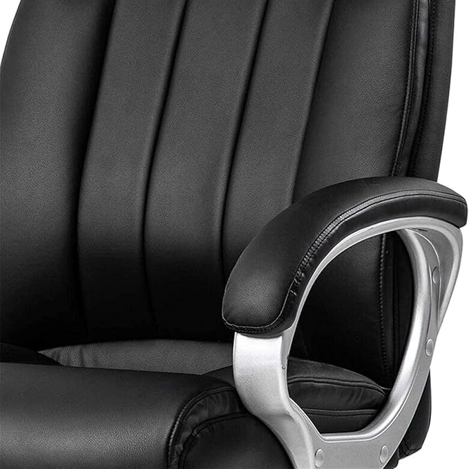Ergonomic PU Leather Office Chair with Lumbar Support Adjustable Swivel Boss Gaming Chair High-Back Task Chair