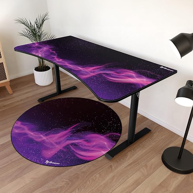 Arrozi Floor Mat Zona Microfiber Gaming Chair Floor Mat for Carpet Anti-Slip Noise Dampening FloorMat for Office Chair (Galaxy)