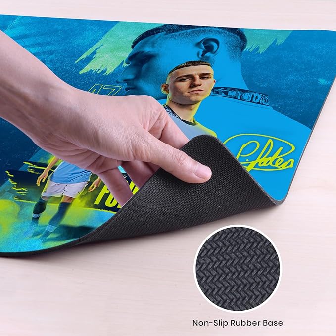 Head Case Designs Officially Licensed Manchester City Man City FC Foden Crest Kits &amp Players 37.4 x 15.75 x 0.16 inches (900 x 400 mm) - XL Gaming Office Desk PC Keyboard Mouse Mat Pad