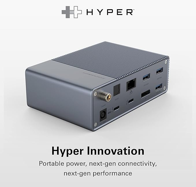 HyperDrive USB-C &amp Thunderbolt 4 GEN2 14-in-1 Dock for MacBook Pro/Air iPad PC - High-Speed Thunderbolt Docking Station - 40Gbps Gigabit Ethernet 85W PD