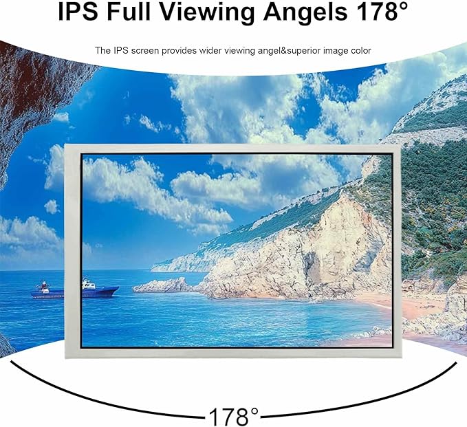 VSDISPLAY 10.1 Inch White LCD Monitor 1280x800 IPS PC Case Screen Monitoring GPU CPU RAM Dataas Secondary Display for PC Case Computer Laptop