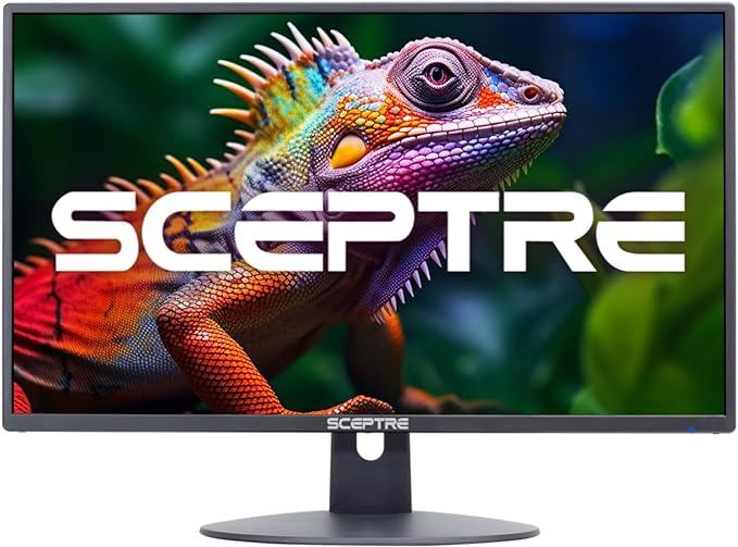 Sceptre 24-inch Prime Monitor Thin 1080p LED Monitor 99% sRGB 2x HDMI VGA Build-in Speakers Machine Black (E248W-19203R 2025 Series)