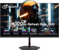 ArcticPro 27inch Gaming Monitor 300Hz QHD 2560 * 1440p IPS 1ms Response Time Adaptive sync 3-Sided Frameless Anti-Blue Light Ultra Slim 132% sRGB with DP Cable up to 300Hz DP*2 HDMI*2