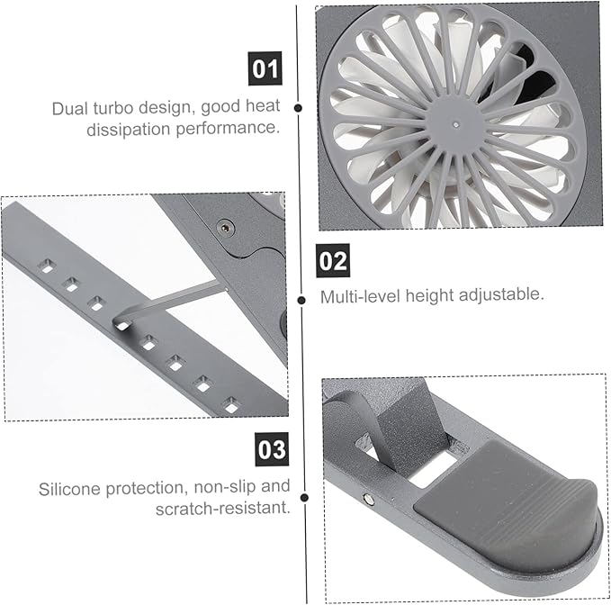 Laptop Cooling Pad Led Fan Quiet Gaming Laptop Cooler Stand Adjustment