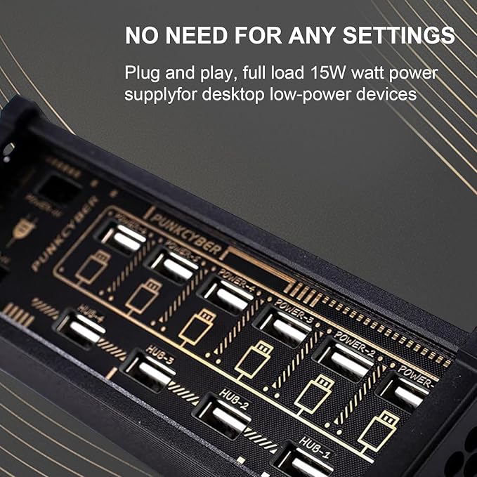 USB-C Hub Switch 6-Port USB Docking Station Gold-Plated Hub Docking Station Independent Control Knob Switch for Data Transfer Phones Tablets and Other Electronic Devices.