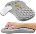 Ergonomic Mouse Pad Wrist Support with Memory Foam Massage Bulge Carpal Tunnel Pain Relief Mousepad Wrist Rest for Mouse(12x8 inch Good Morning)