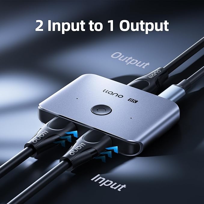 llano V12 RGB Laptop Cooling Pad and HDMI 2.1 Switch 8K@60Hz 4K@120Hz