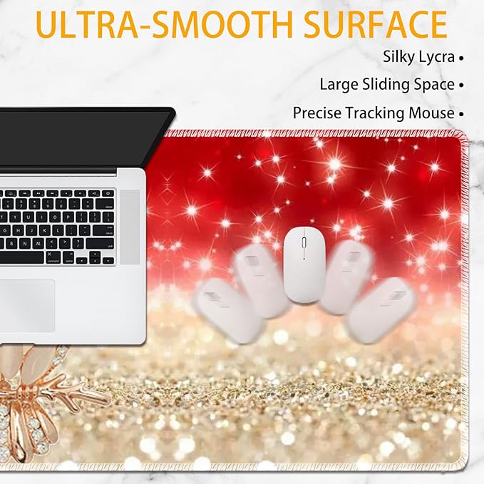 Large Mouse Pad Set Desktop Mouse Pad + Keyboard Wrist Pad + Mouse Wrist Pad + Coaster Ergonomic Memory Foam Multi-functional Desk Mat - Owl on Pink Background