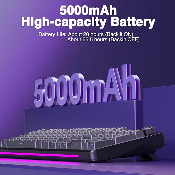 AULA S98 Pro Wireless Mechanical Keyboard with Screen &amp Knob2.4GHz/USB-C/BT5.0 Hot Swappable Creamy KeyboardPre-lubed Linear SwitchesSide Printed PBT KeycapsRGB Backlit Gaming Keyboards